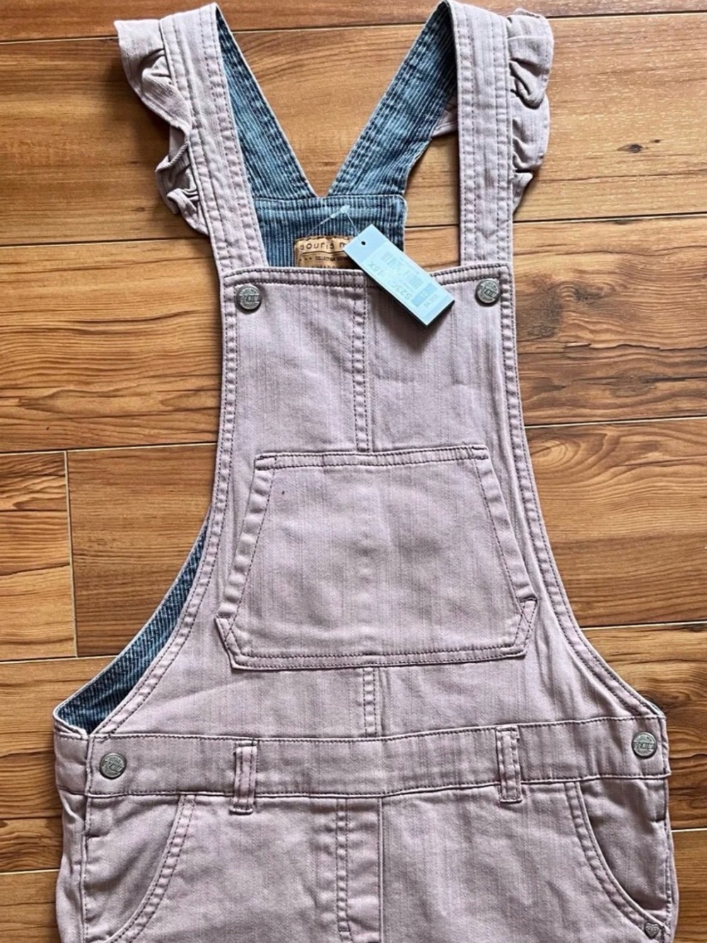 Kids Pink Overalls with Ruffle Straps